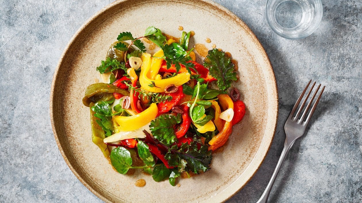 Ensalada de pimientos asados Ensalada de pimientos asados